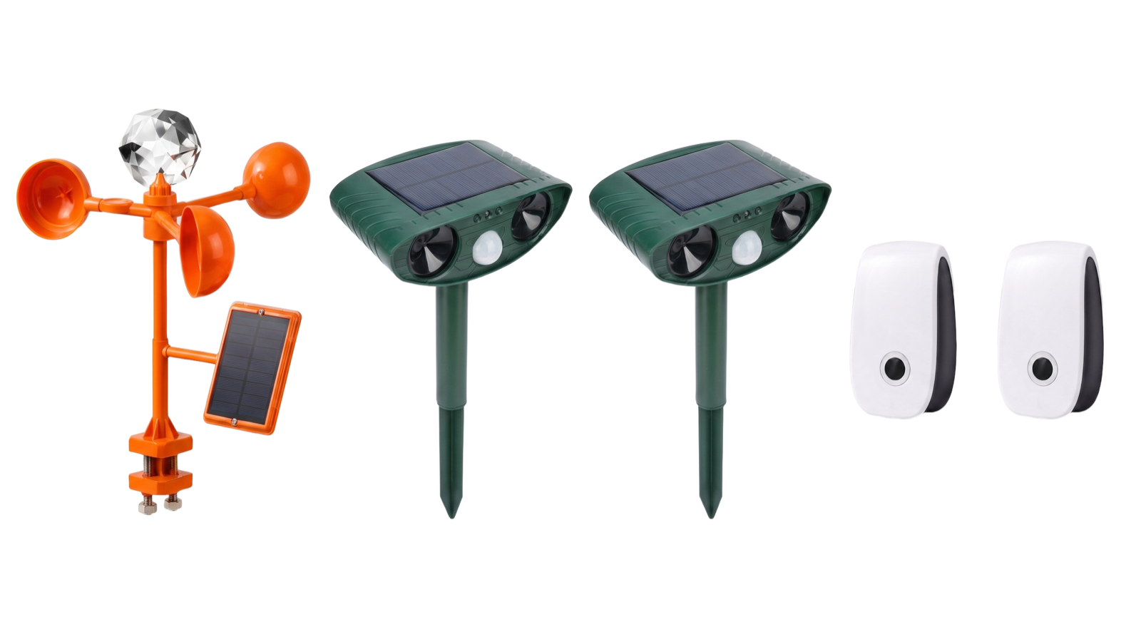 PestRay Complete System Pro: Rooftop Spinner, two Perimeter Sentries and two Indoor Plugs