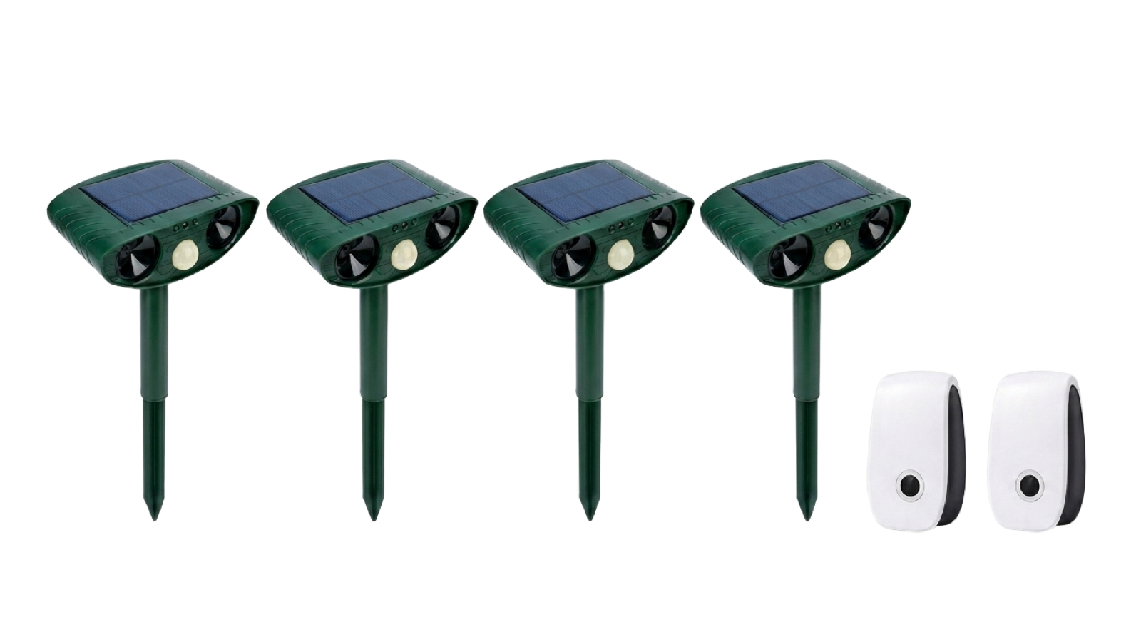PestRay Perimeter System: four Perimeter Sentries and two Indoor Plugs